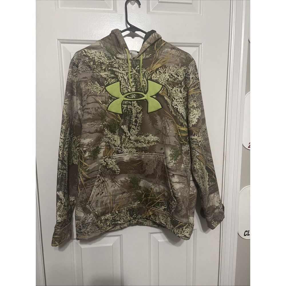 Under Armour Hoodie Men's M Beige Realtree Camouflage Advantage Max 1 Hunting